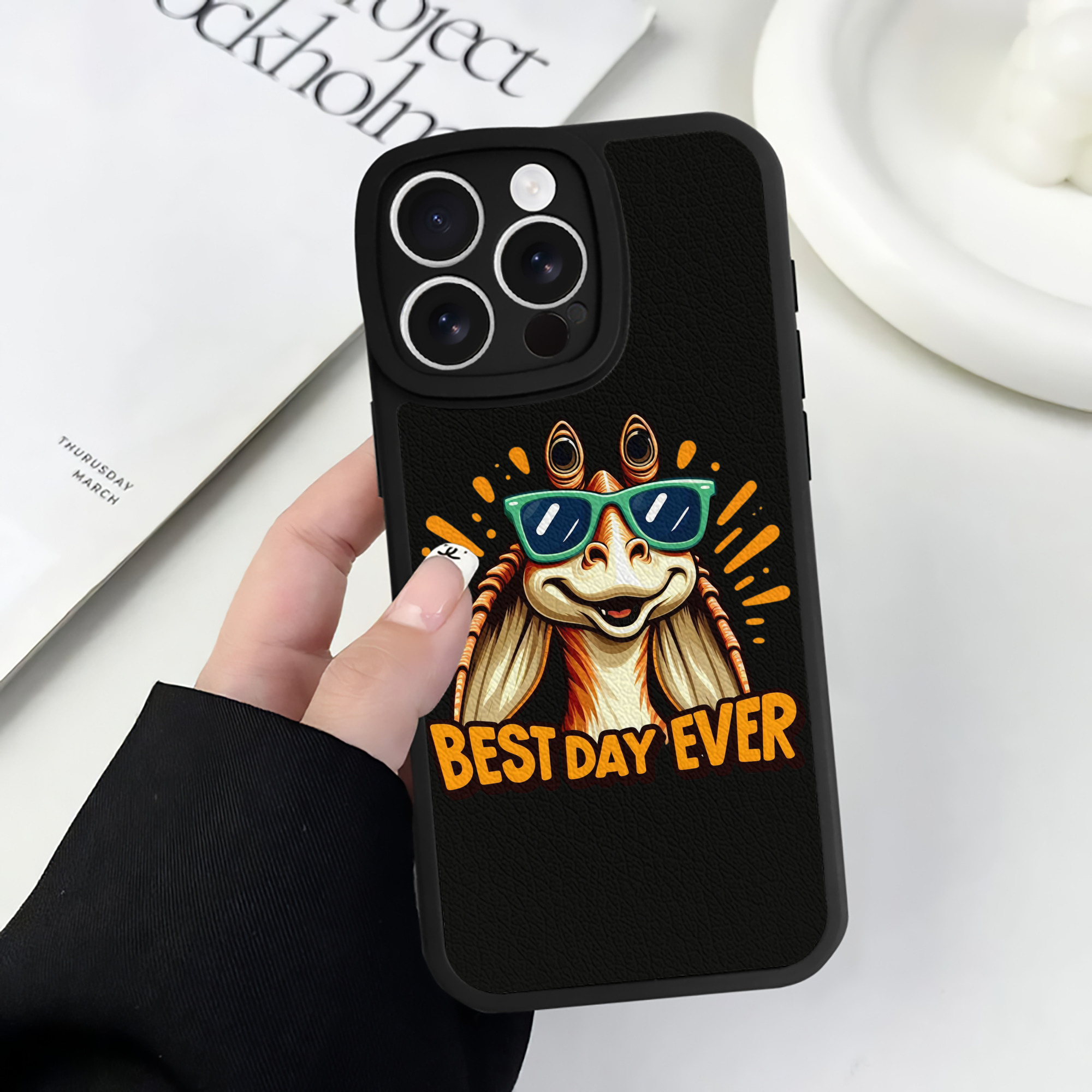 （画像用） スター・ウォーズ Star Wars 【iPhone 16シリーズ対応】シリコンスマホケース（レザー調） 材質：シリコン